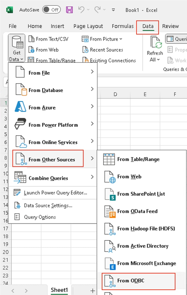 Using ODBC with MS Excel