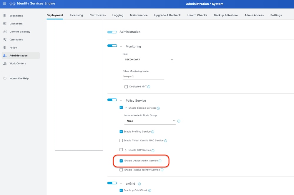 Enable Device Admin Service