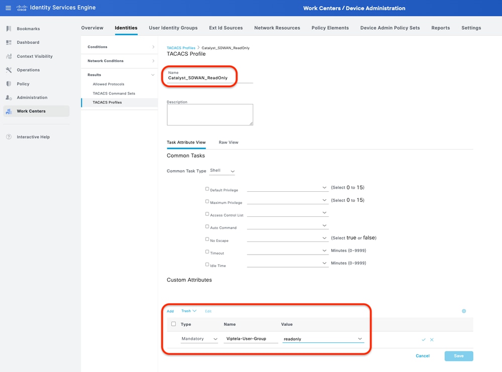 TACACS+ Profile - (Catalyst_SDWAN_ReadOnly)