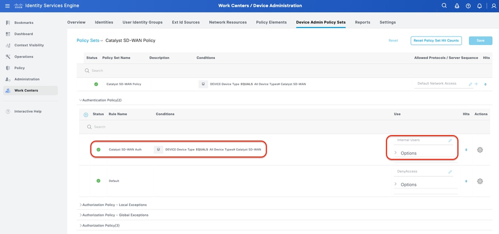 Authentication Policy Options