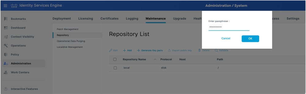 Generate Key Pair on ISE