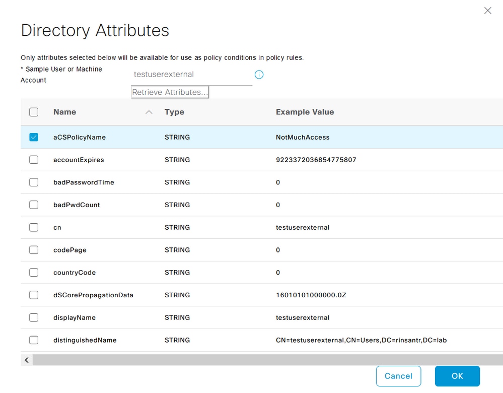 Use Attribute Configured on AD to Import the Attribute from AD to ISE