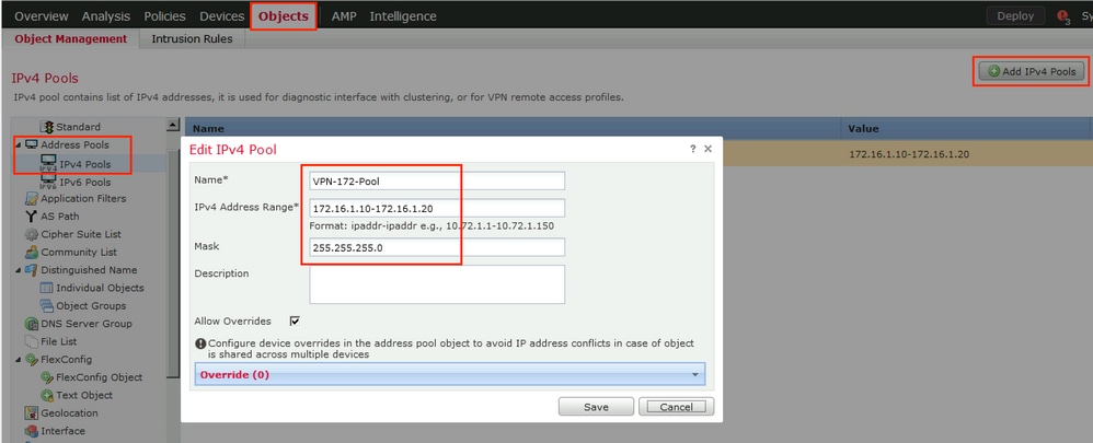 ASA configuration  - Create Address Pool for VPN users