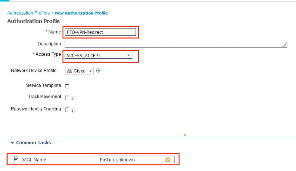 ISE configuration - Create three Authorization Profiles