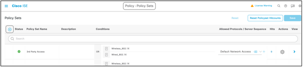 Cisco ISE Policy Sets Status