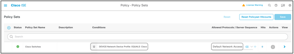 Cisco ISE Policy Sets
