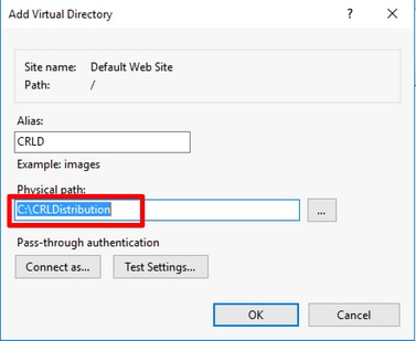 Close the Add Virtual Directory window