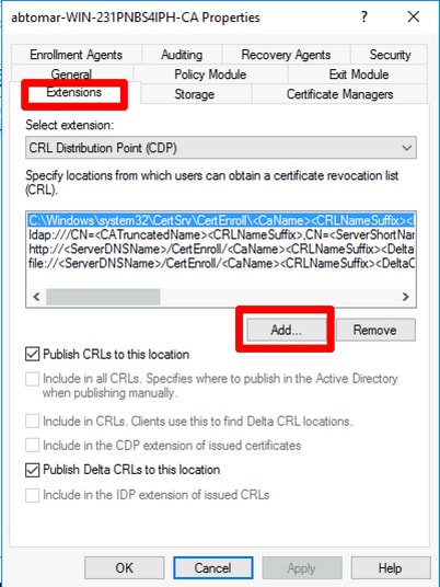 Add a new CRL distribution point