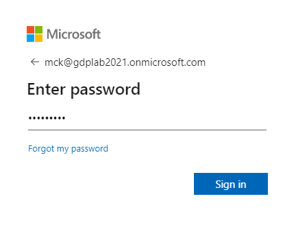 Enter Microsoft Credentials