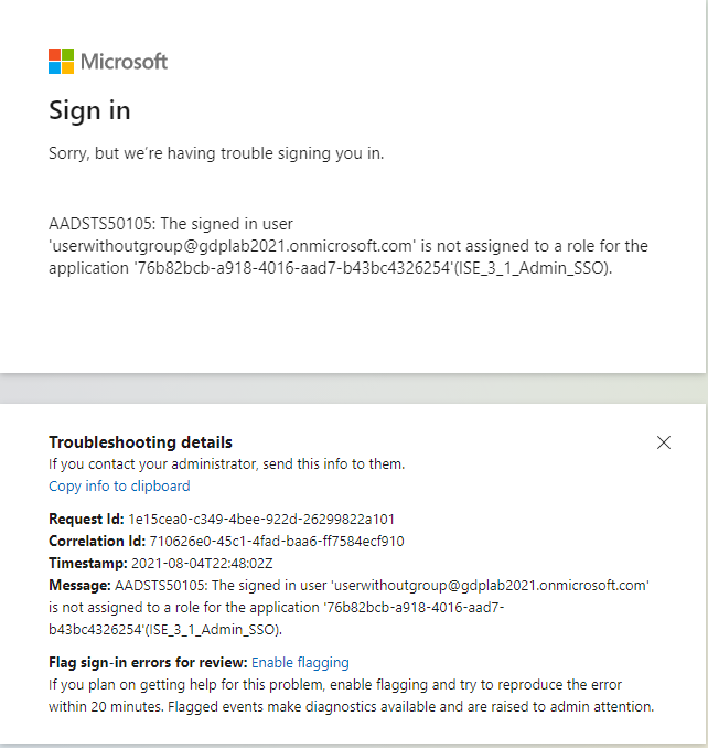 Microsoft Sign in Problem