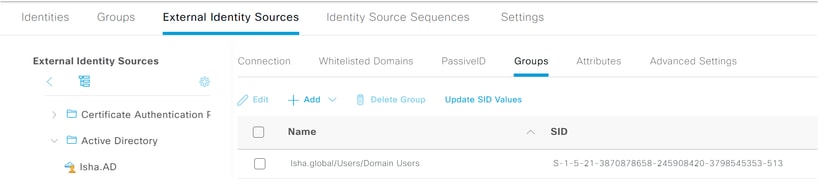 Microsoft AD Integration for Cisco ISE - External Identity Sources - Import AD Group