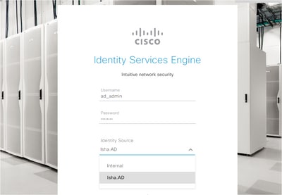 Microsoft AD Integration pour Cisco ISE - Connectez-vous à l'interface utilisateur graphique ISE avec les informations d'identification AD