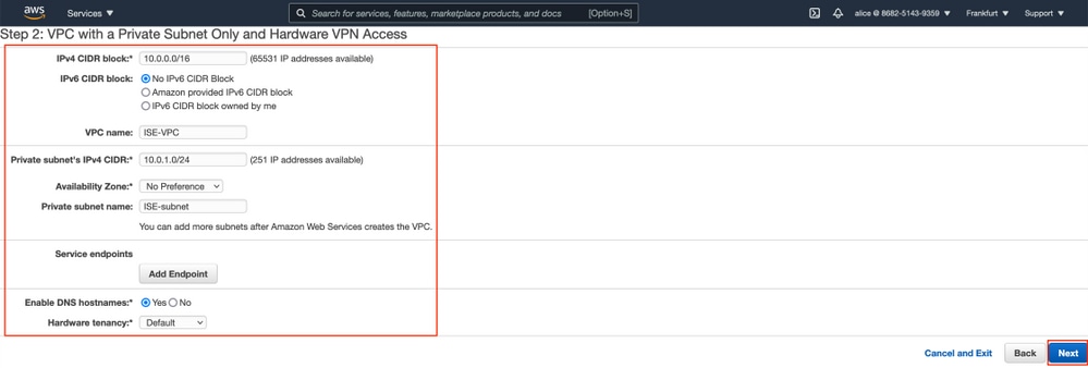 Cisco ISE on AWS - Configure VPC Private Subnet