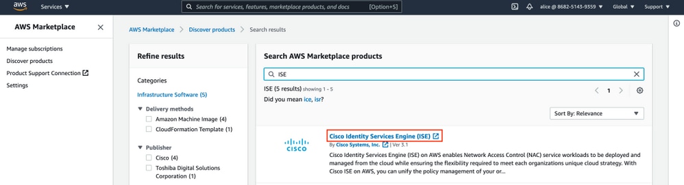 Cisco ISE on AWS - Marketplace Image