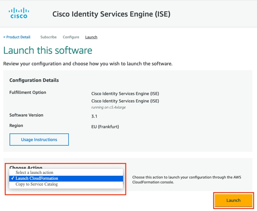 Cisco ISE on AWS - Launch ISE software