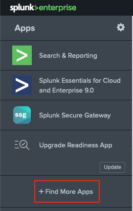 Splunk. Menu