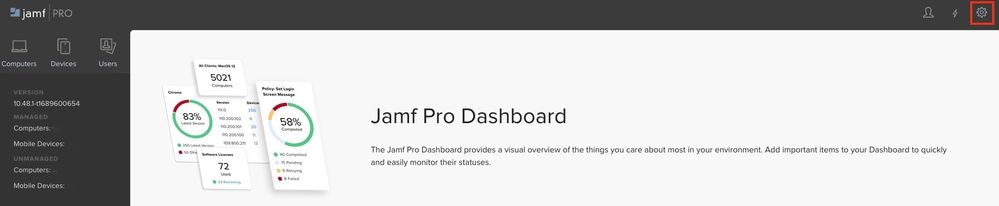 JAMF PRO Dashboard