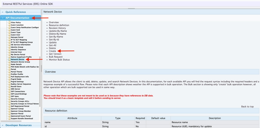 ISE SDK Create Details