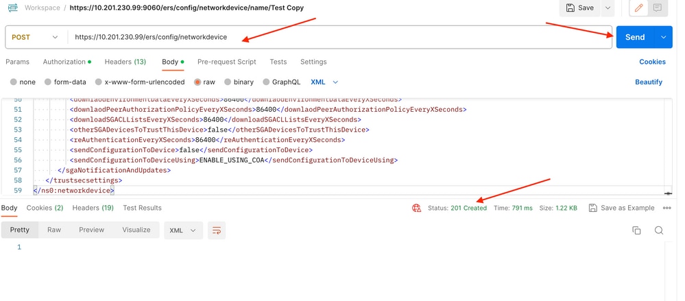 Postman XML Success Example