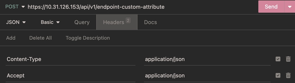 Headers Endpoint Custom Attribute