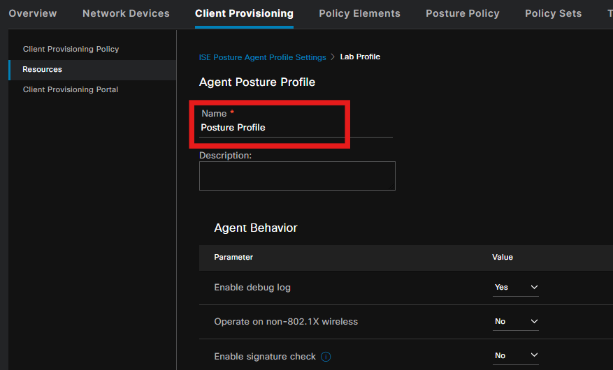 Posture Profile Created