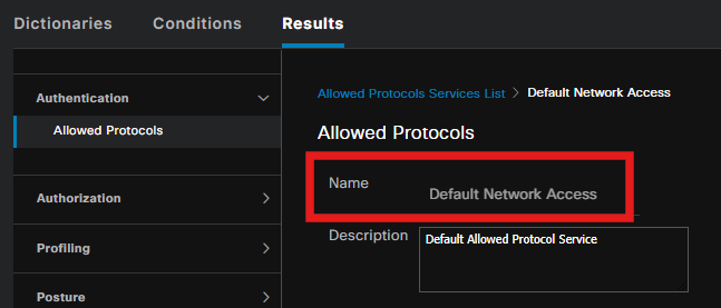 Allowed Protocols