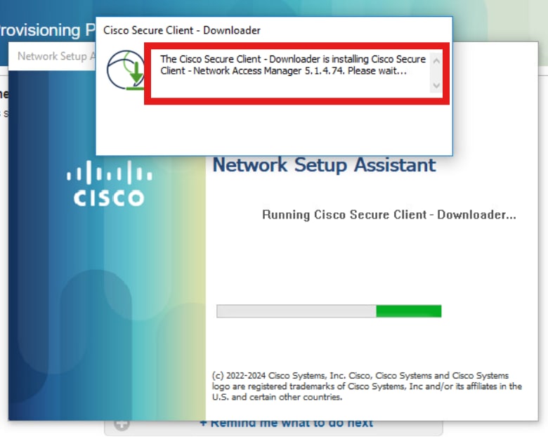 Secure Client Download in Progress
