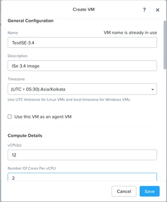 Create an ISE VM
