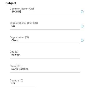 Fill in Subject Fields