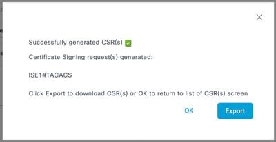 Click Generate and then Export