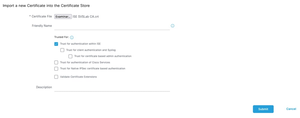 Select the Certificate
