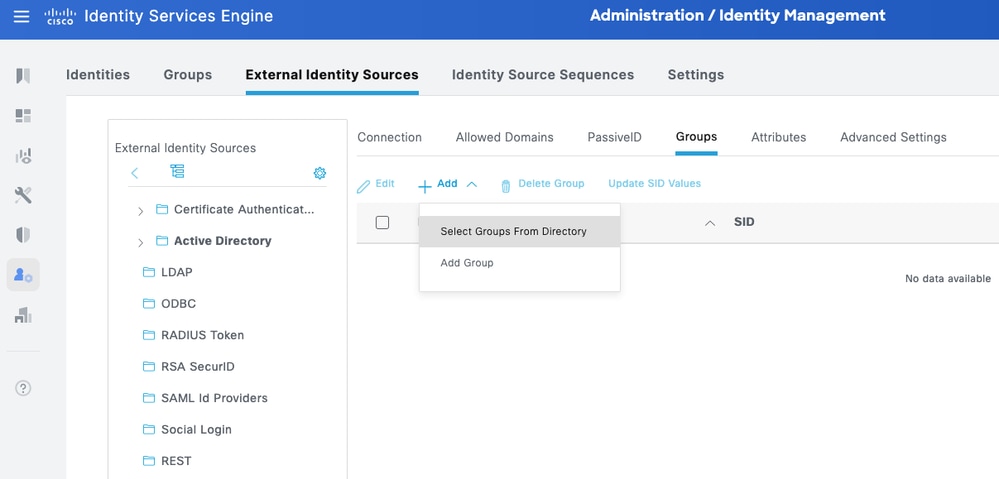 Navigate to Groups Tab and Click Add