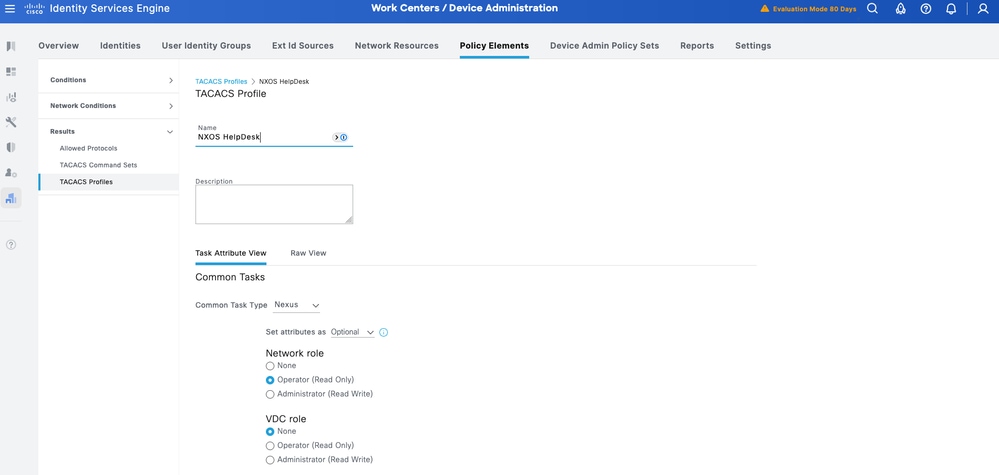 NX-OS HelpDesk - Select Mandatory from the Set Attributes as Drop Down