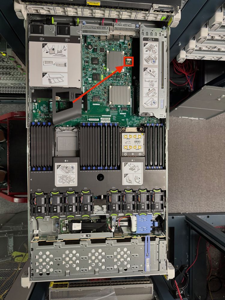 Image 1. Location of the TPM Module in the SNS 3700 Series Appliance
