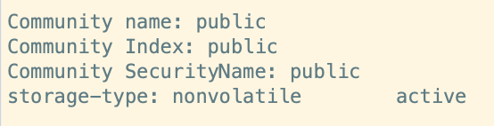 SNMP Community