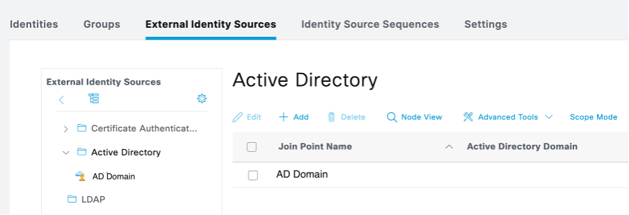 External Identity Sources