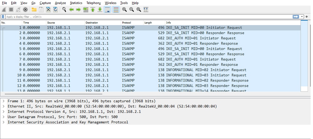 Information from the Packets is Visible Using Wireshark