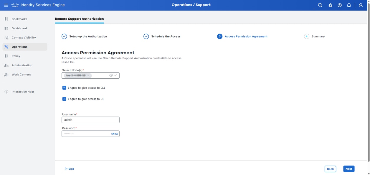 Third Page of Authorization Creation
