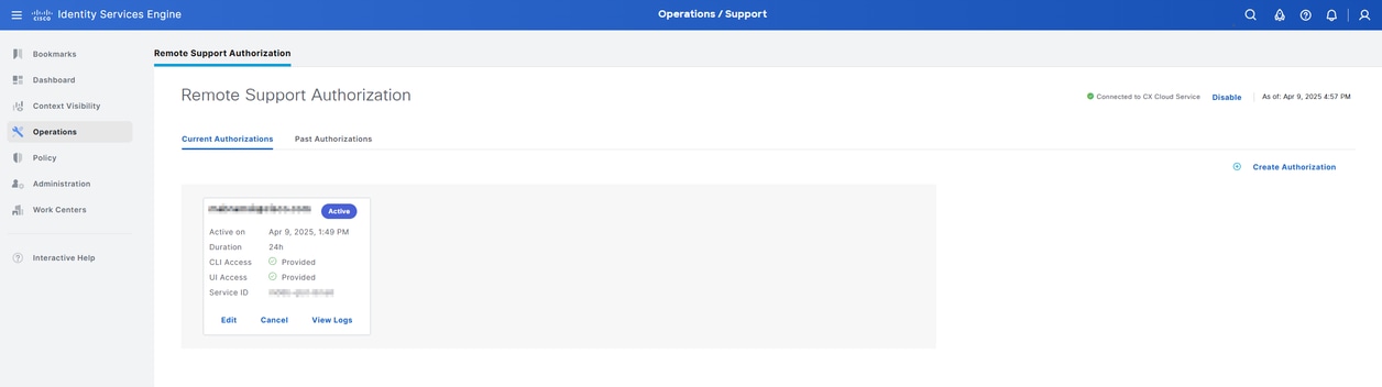 Verify Active Authorizations