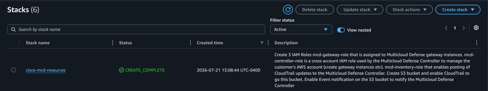 Confirm CloudFormation Stack