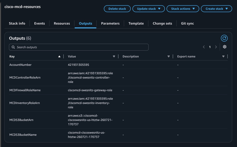 Open the Outputs Tab of CloudFormation Stack