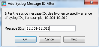 Agregar filtro de ID de mensaje de Syslog