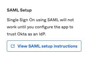 View SAML setup instructions