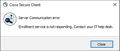 Cisco Secure Client error