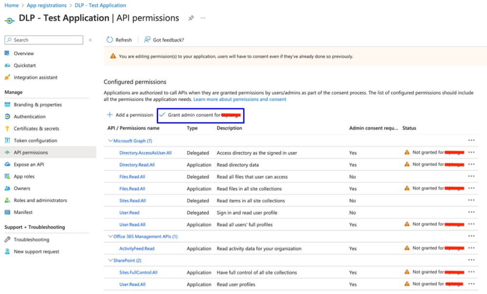 Azure - Grant Permissions