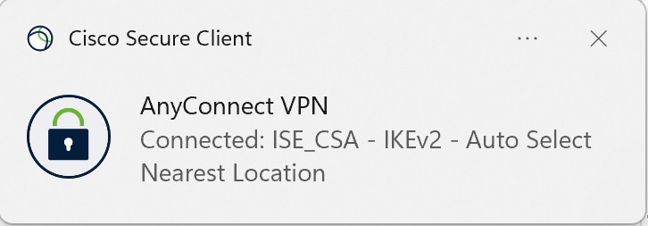 セキュアクライアント – VPN接続