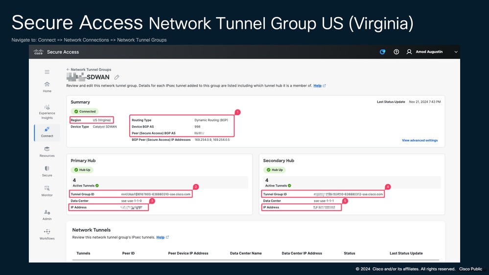 Secure Access Network Tunnel Group US (Virginia)