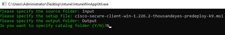 Conversion to intunewin file