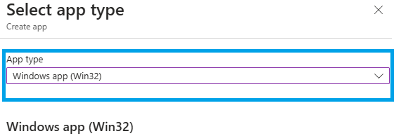 Creation of App in Azure