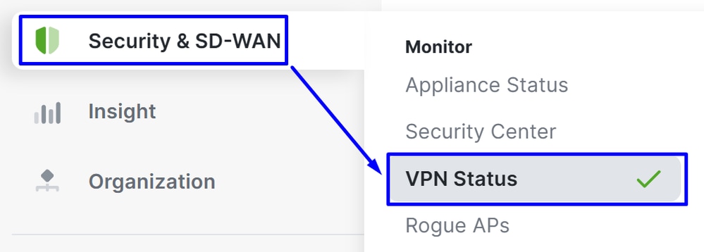 MERAKI MX - VPN Status